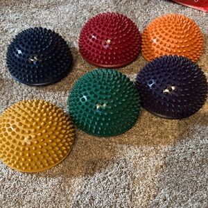 Set of 6 SPRI Spiky Hedgehog Half Balls for Balance/Sensory